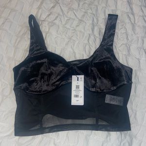 Cropped bustier top,